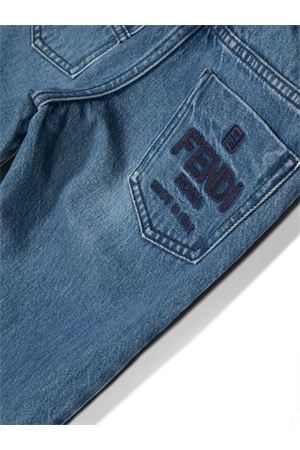 Jeans in cotone blu FENDI KIDS | JMF428AMHXF0QG0